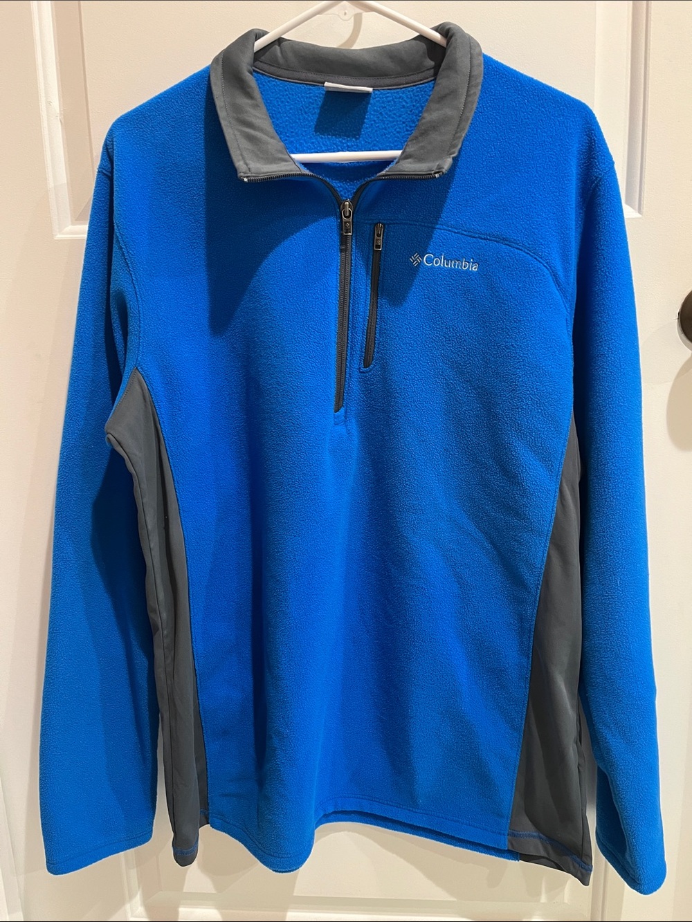 Columbia Men’s Royal Blue and Gray Half-Zip Performance Fleece